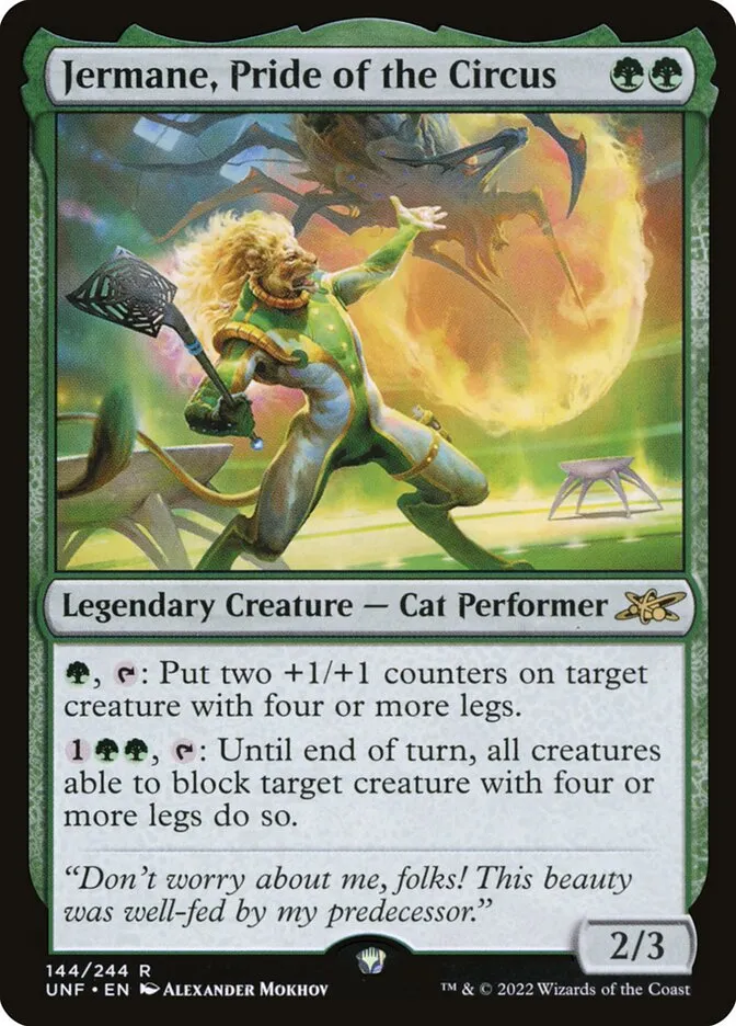 2022 Unfinity Jermane, Pride of the Circus #144 rare card image