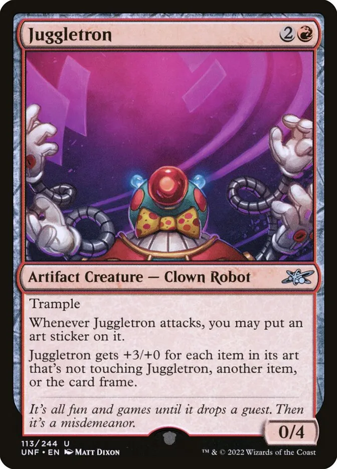 2022 Unfinity Juggletron uncommon #113 uncommon card image