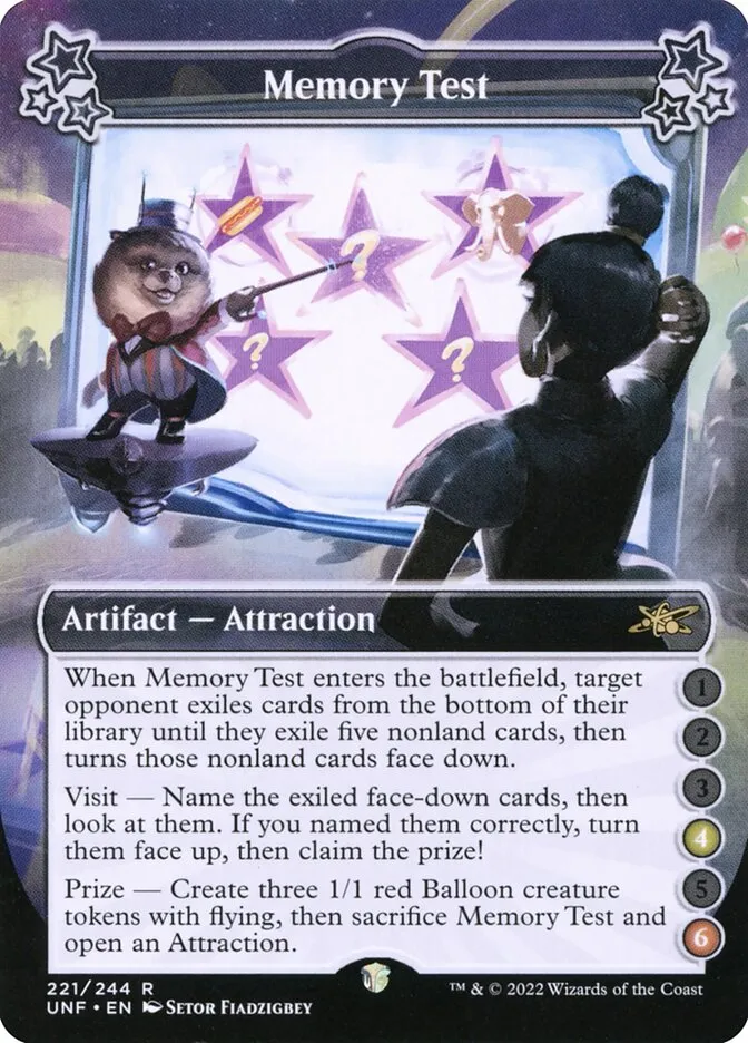 2022 Unfinity Memory Test rare #221a rare card image