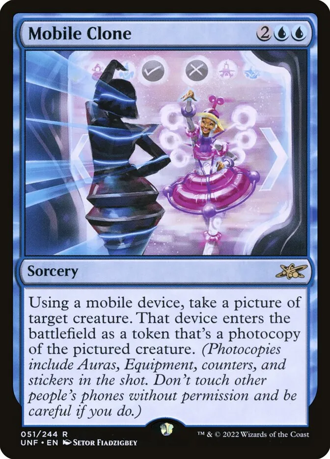 2022 Unfinity Mobile Clone rare #51 rare card image