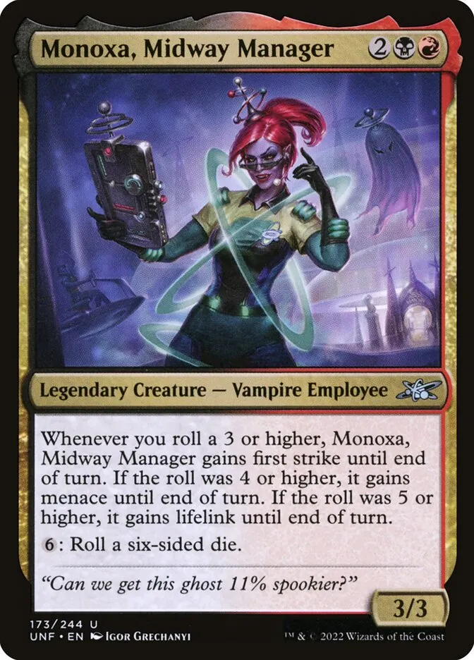 2022 Unfinity Monoxa, Midway Manager uncommon #173 uncommon card image
