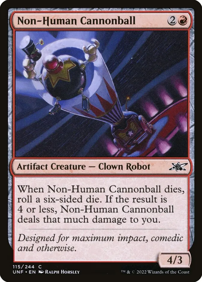 2022 Unfinity Non-Human Cannonball common #115 common card image