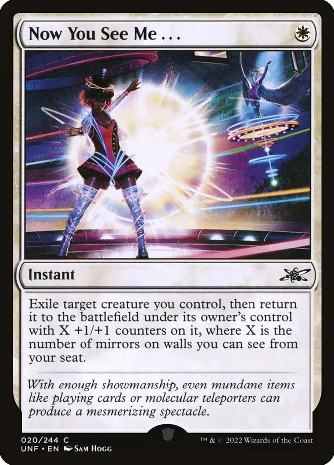 2022 Unfinity Now You See Me . . . common #20 common card image