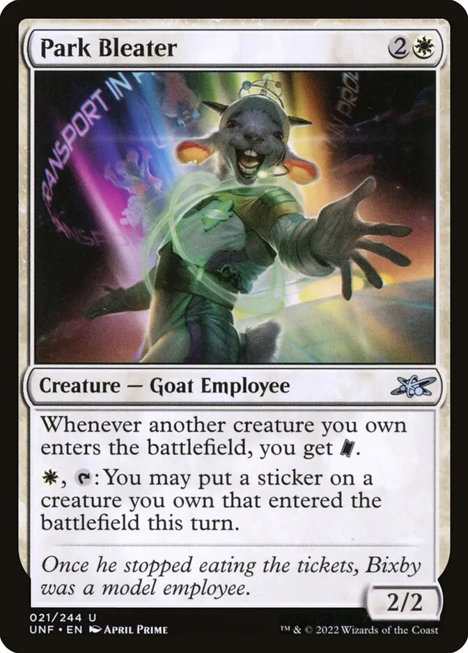 2022 Unfinity Park Bleater uncommon #21 uncommon card image
