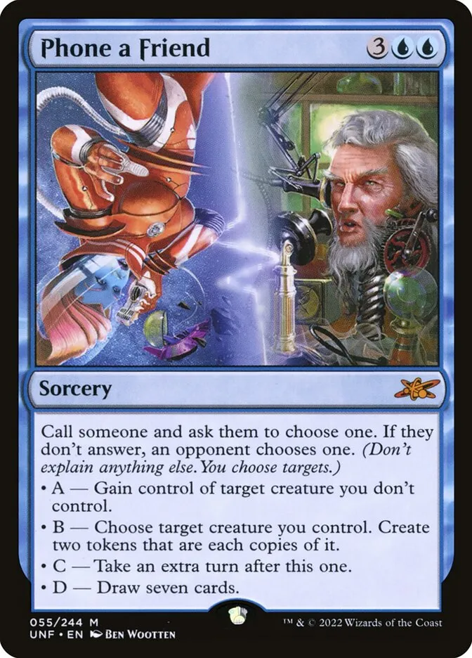 2022 Unfinity Phone a Friend #55 mythic card image