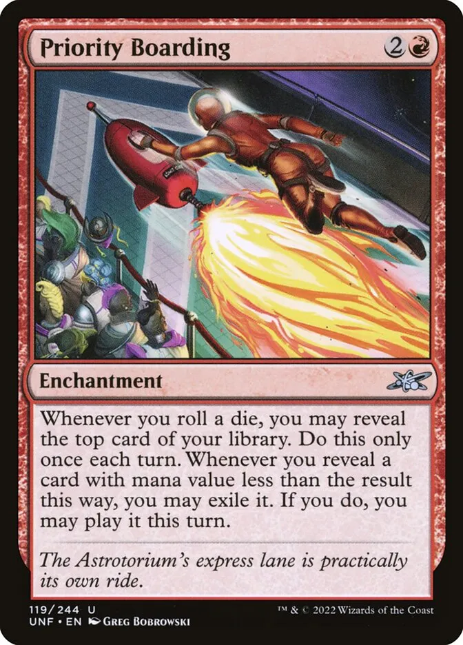 2022 Unfinity Priority Boarding uncommon #119 uncommon card image
