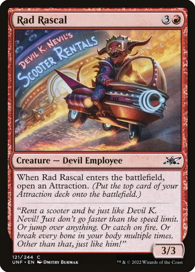 2022 Unfinity Rad Rascal common #121 common card image