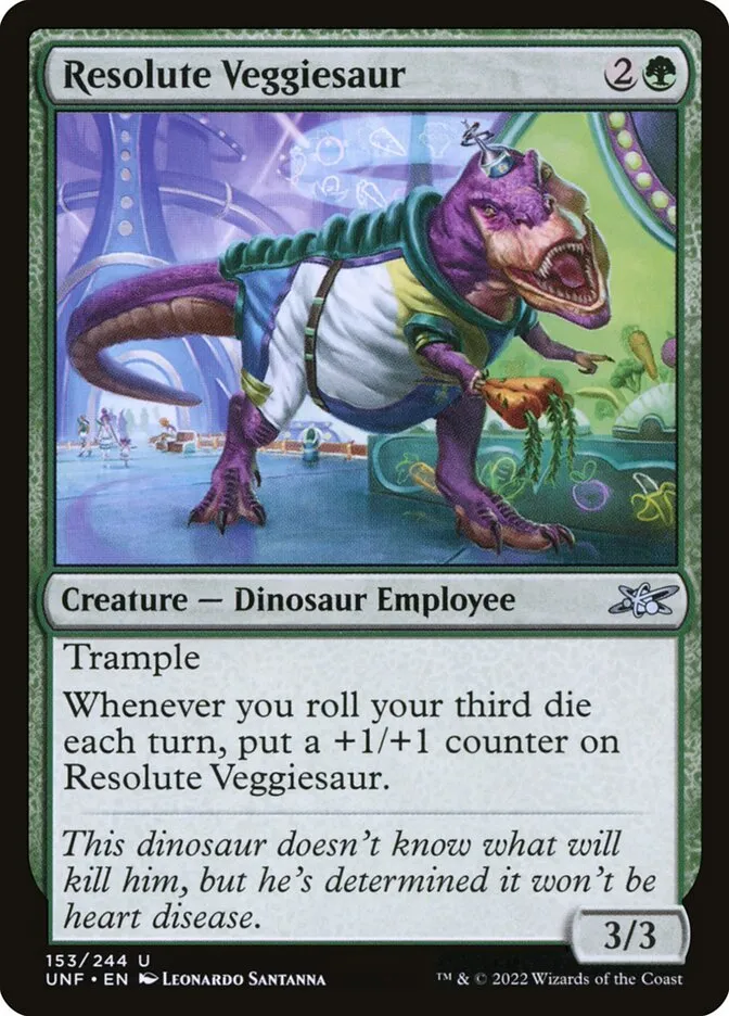 2022 Unfinity Resolute Veggiesaur uncommon #153 uncommon card image