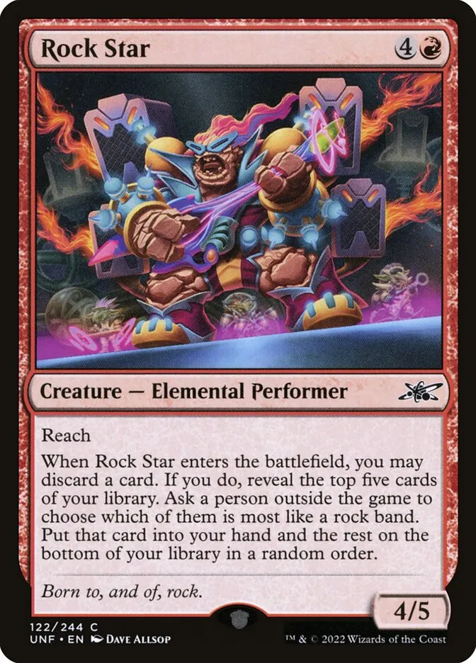 2022 Unfinity Rock Star common #122 common card image