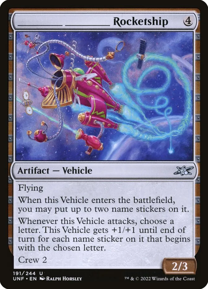 2022 Unfinity _____ _____ Rocketship uncommon #191 uncommon card image