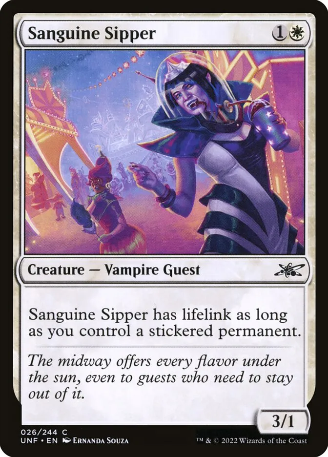 2022 Unfinity Sanguine Sipper common #26 common card image