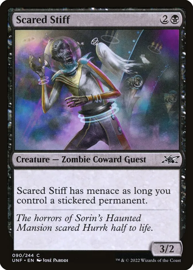 2022 Unfinity Scared Stiff common #90 common card image