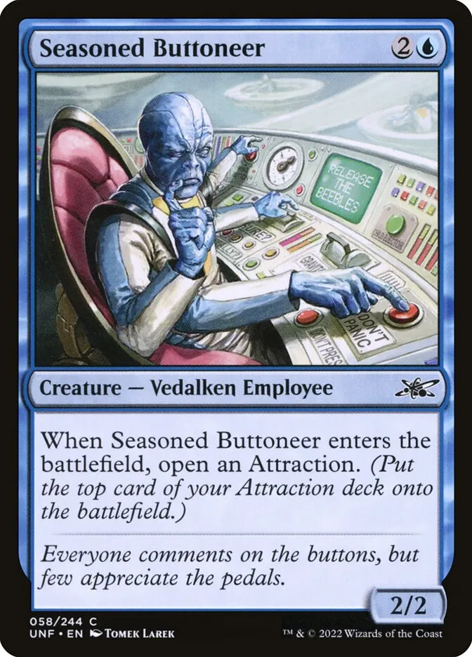 2022 Unfinity Seasoned Buttoneer #58 common card image
