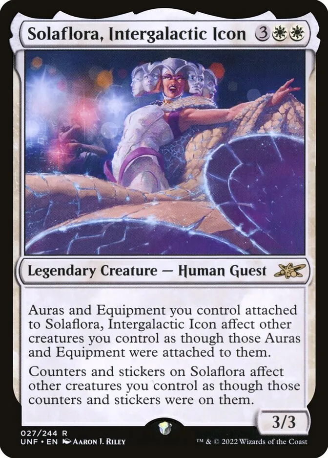 2022 Unfinity Solaflora, Intergalactic Icon rare #27 rare card image