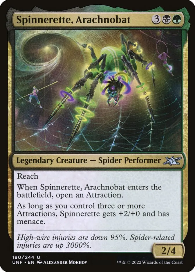 2022 Unfinity Spinnerette, Arachnobat #180 uncommon card image