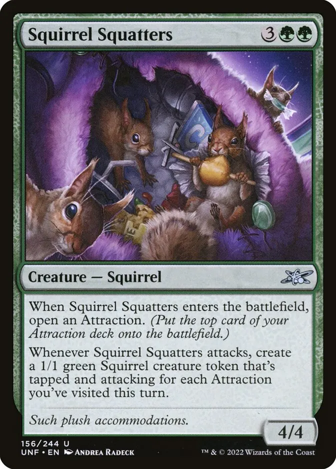 2022 Unfinity Squirrel Squatters uncommon #156 uncommon card image