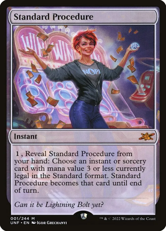 2022 Unfinity Standard Procedure mythic #1 mythic card image
