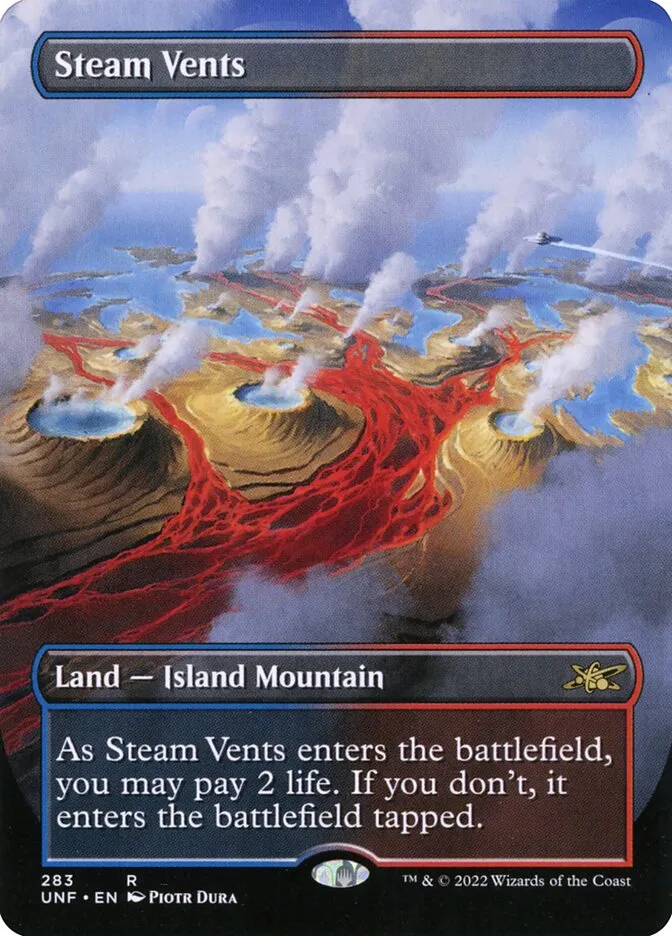 2022 Unfinity Steam Vents [Borderless] rare #283 rare card image