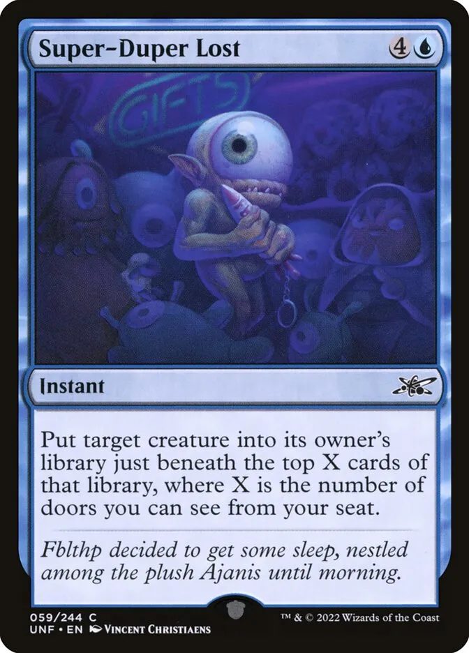 2022 Unfinity Super-Duper Lost common #59 common card image