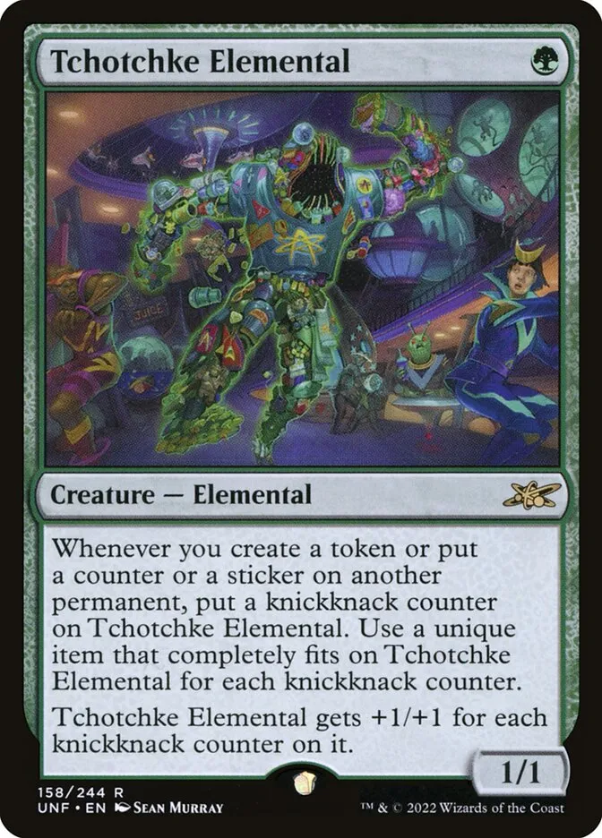 2022 Unfinity Tchotchke Elemental rare #158 rare card image