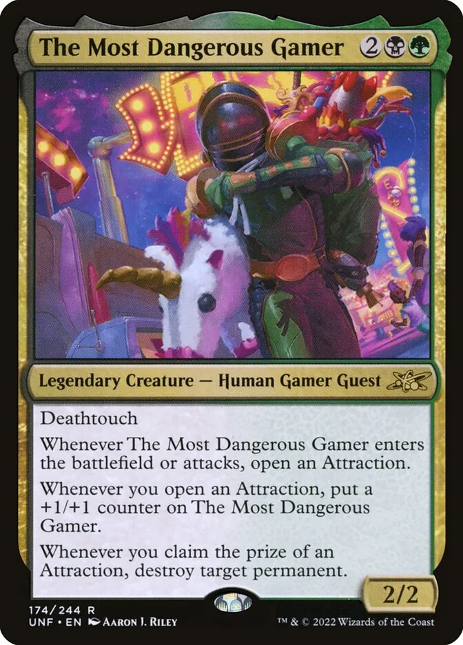 2022 Unfinity The Most Dangerous Gamer #174 rare card image