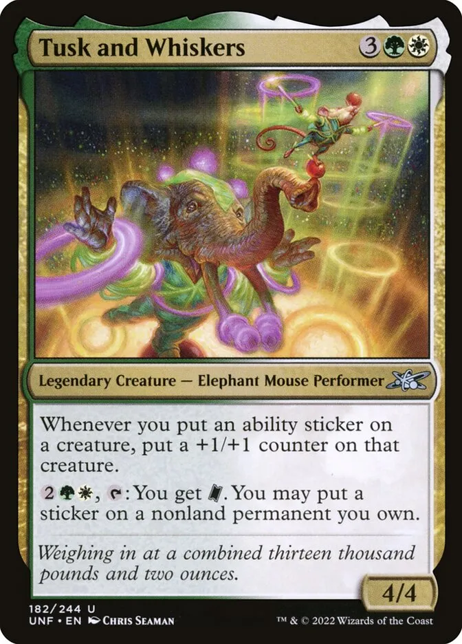 2022 Unfinity Tusk and Whiskers #182 uncommon card image