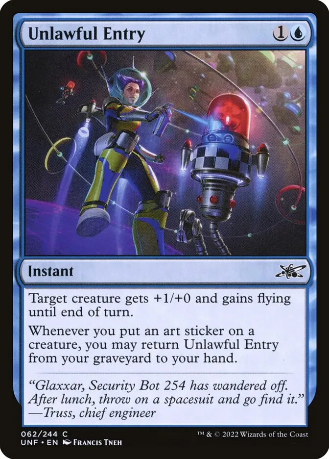 2022 Unfinity Unlawful Entry common #62 common card image