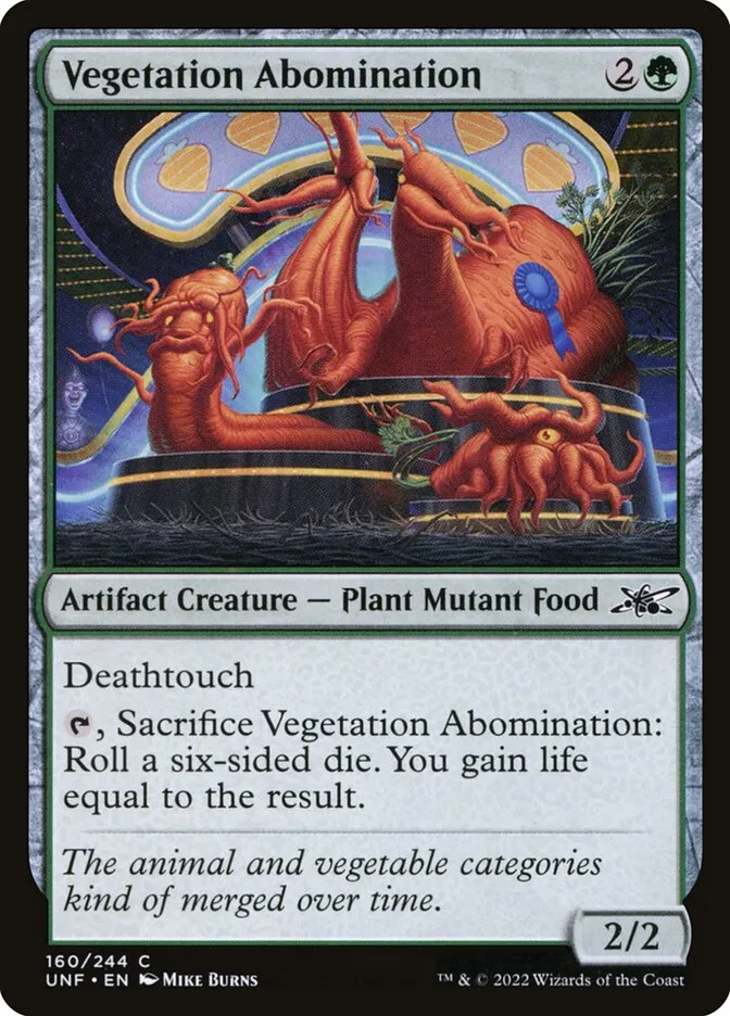 2022 Unfinity Vegetation Abomination common #160 common card image
