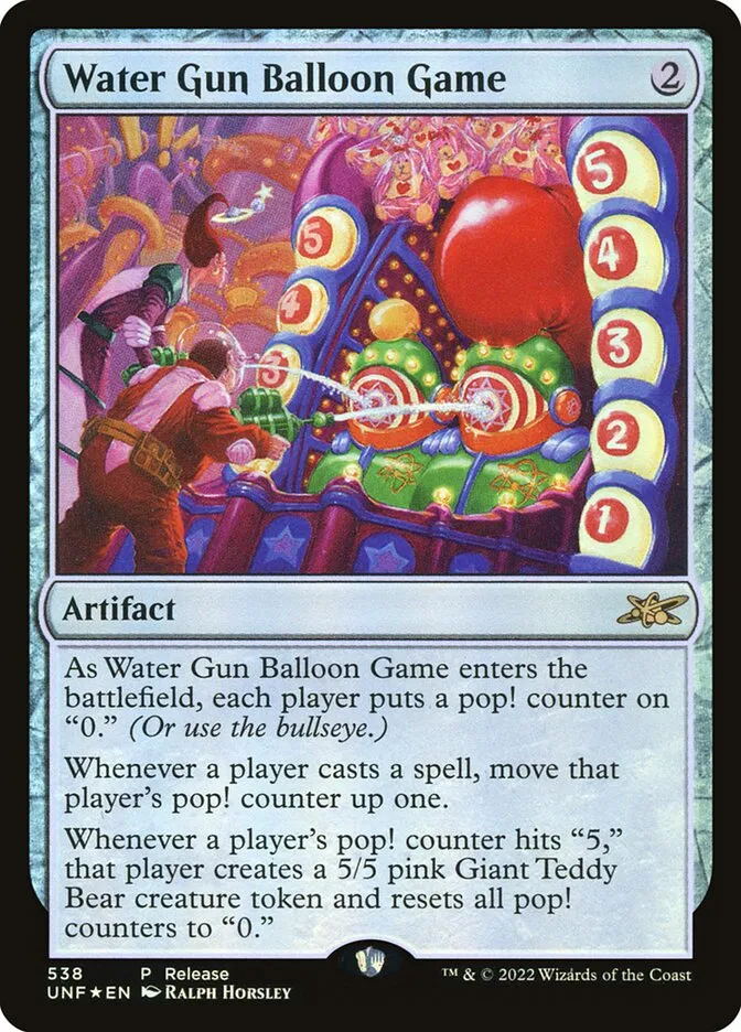 2022 Unfinity Water Gun Balloon Game #538 rare card image
