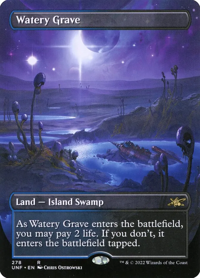 2022 Unfinity Watery Grave [Borderless] rare #278 rare card image