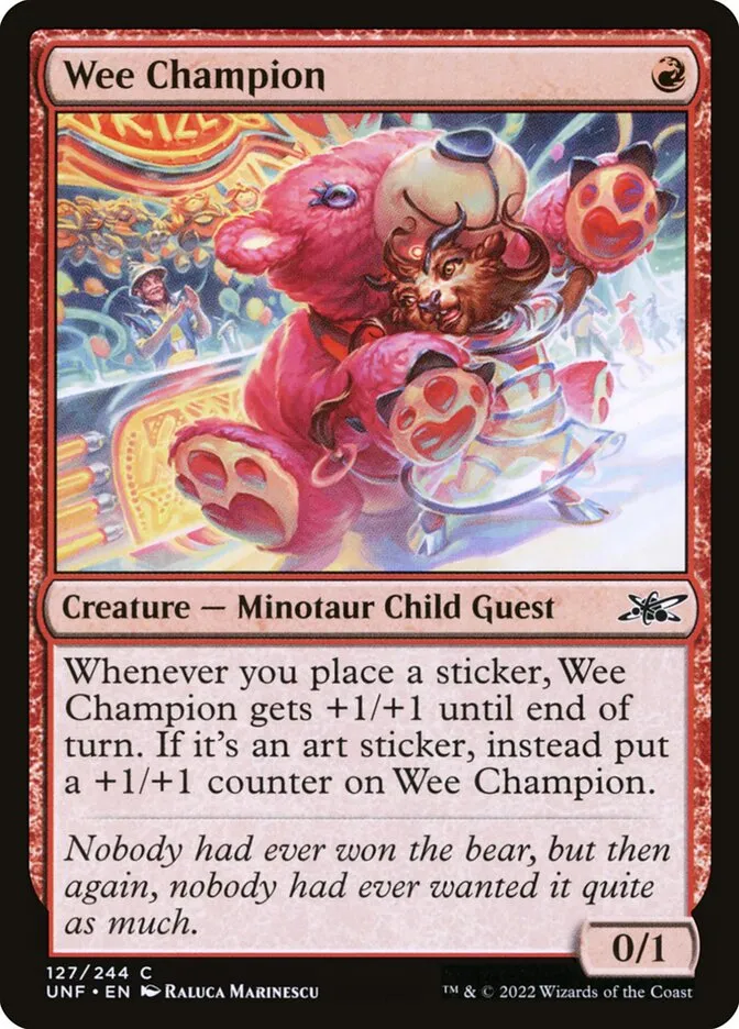 2022 Unfinity Wee Champion common #127 common card image