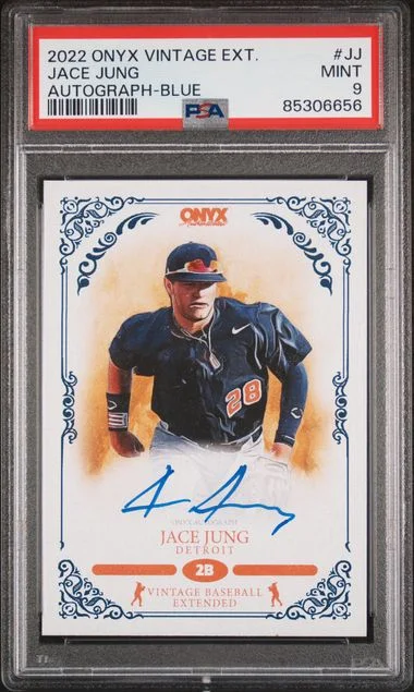 2022 Onyx Vintage Extended Autograph-Blue Jace Jung #JJ card image