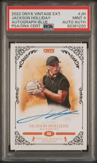 2022 Onyx Vintage Extended Autograph-Blue Jackson Holliday #JH card image