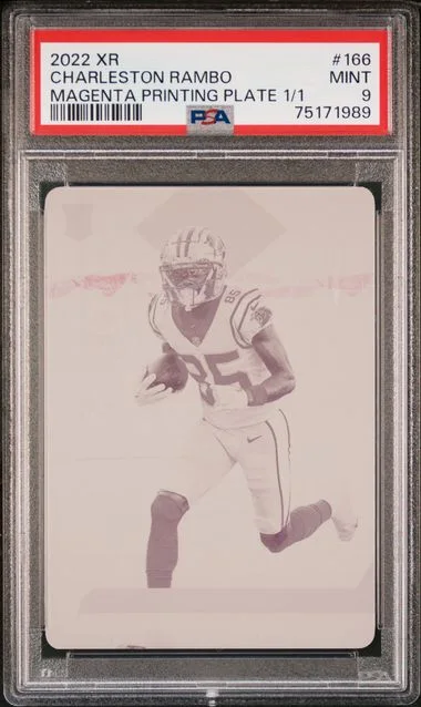 2022 Panini 166 Charleston Rambo Xr Magenta Printing Plate #1/1 card image