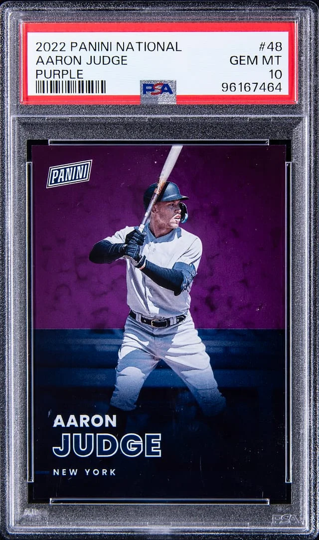 2022 Panini Aaron Judge The National Purple #48 card image