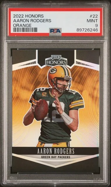 2022 Panini Aaron Rodgers Honors Orange #22 card image