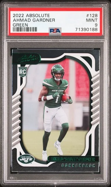 2022 Panini Absolute Ahmad Sauce Gardner Signature-Orange Spectrum #128 card image
