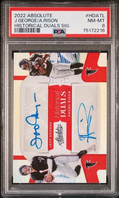 2022 Panini Absolute Andre Rison/Jeff George Historical Duals Signatures #HD-ATL card image