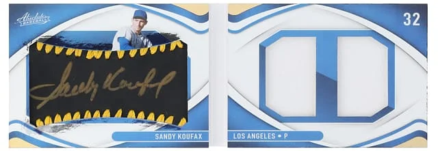 2022 Panini Absolute Baseball Sandy Koufax Material Booklet Signatures #BMBS-SK card image