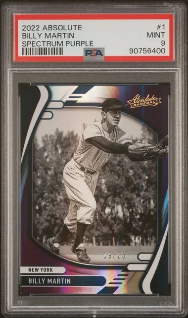 2022 Panini Absolute Billy Martin Spectrum Purple #1 card image