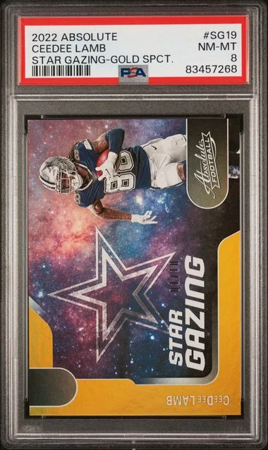 2022 Panini Absolute Ceedee Lamb Star Gazing Gold Spectrum #SG19 card image