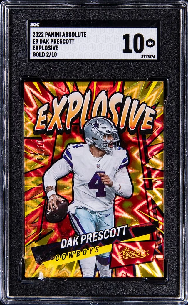 2022 Panini Absolute Dak Prescott Explosive Gold #E9 card image