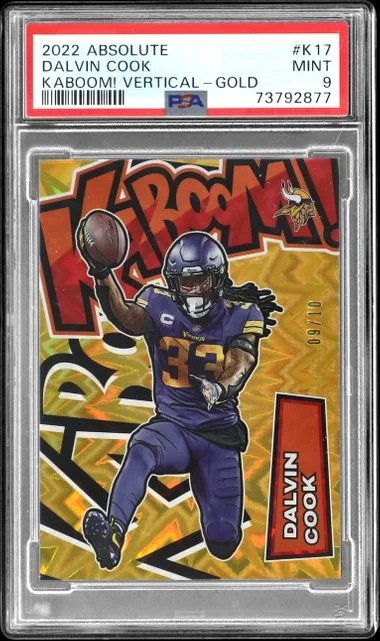 2022 Panini Absolute Dalvin Cook Kaboom! Vertical Gold #K17 card image