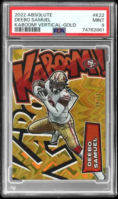 2022 Panini Absolute Deebo Samuel Kaboom! Vertical #K22 card image