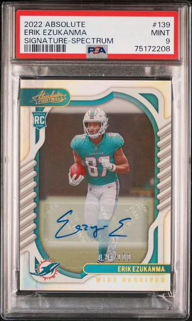 2022 Panini Absolute Erik Ezukanma Signature-Spectrum #139 card image