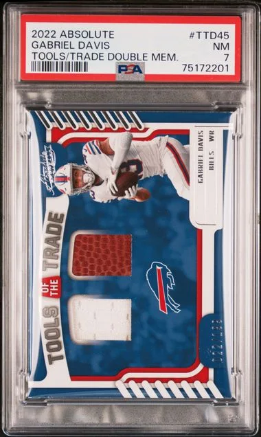 2022 Panini Absolute Gabriel Davis Tools Of The Trade Double Memorabilia #TTD-45 card image
