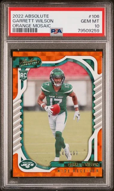 2022 Panini Absolute Garrett Wilson Orange Mosaic #106 card image