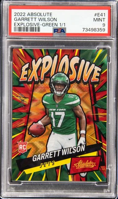 2022 Panini Absolute Garrett Wilson Explosive Green #E41 card image