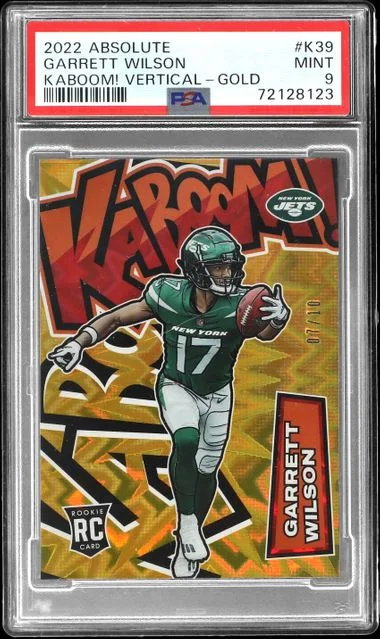 2022 Panini Absolute Garrett Wilson Kaboom! Vertical #K39 card image