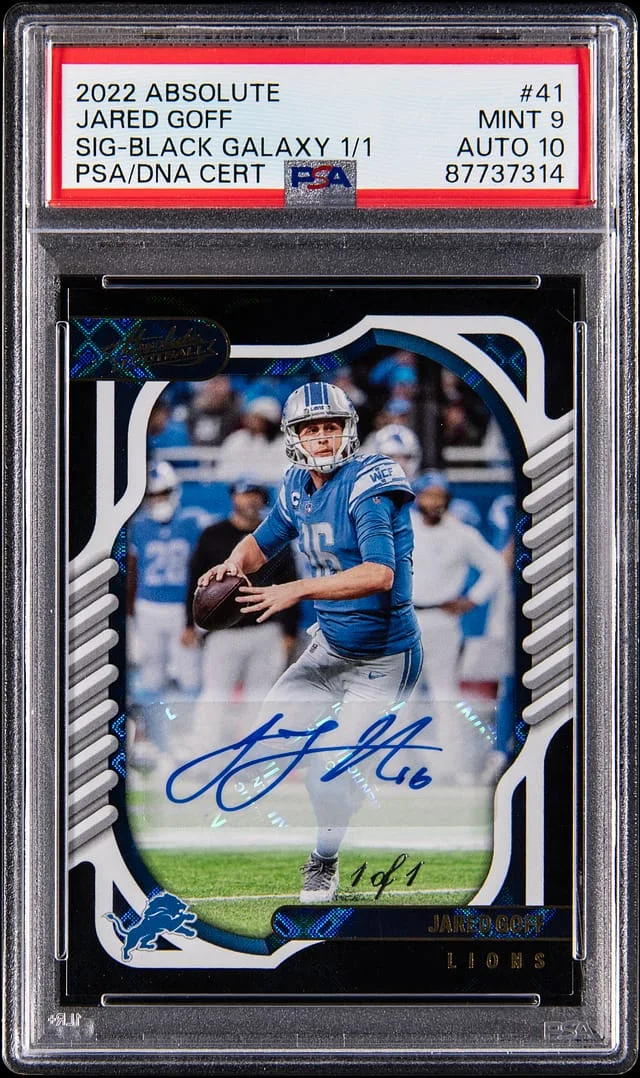 2022 Panini Absolute Jared Goff Signatures Black Galaxy #41 card image